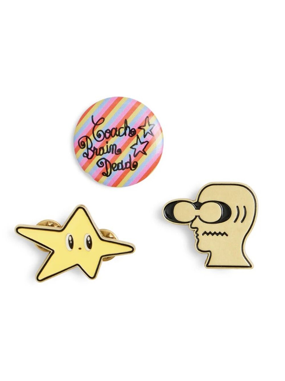 Brain Dead x Coach Enamel Pin and Button Set 2 - Multi